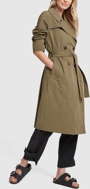 Benning Trench Coat in Army Green, X-Small