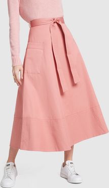 Sateen Pink Skirt in Dusty Rose, X-Small