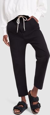 Herringbone-Detail Rugby Pants in Black, Size 0