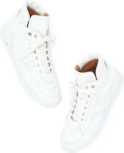 Lilou Leather Sneakers in White, Size IT 36