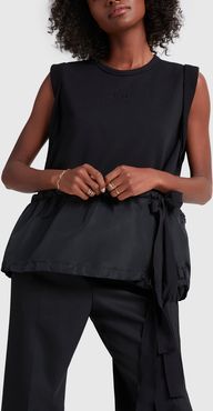 Black Peplum Sweatshirt, Size IT 38