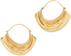 Arturo Texured Hoops Earring in Yellow Gold