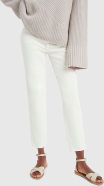 High-Rise Stix Crop Skinny Jeans in Vintage White, Size 24