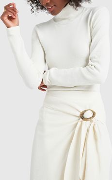 Aura Turtleneck Sweater in Crème, X-Small