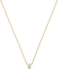 Diamond Solitaire Necklace in Yellow Gold/Diamond