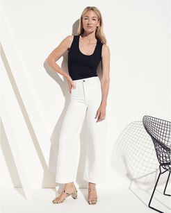 Mel Jeans in White Denim, Size 24