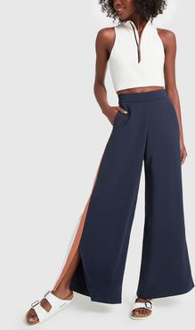 Liv Wide Leg Pant in Navy/Copper/Ivory, X-Small