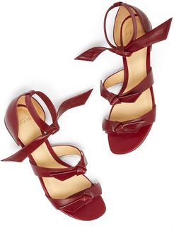 Giana Flat Sandals in Mercury Leather, Size IT 36