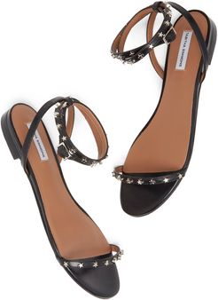 Phoenix Stars Sandals in Black Kidskin/Nick Star, Size IT 36