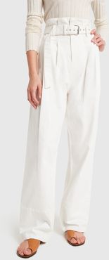 Irolo Pant in Raw Ivory, Size 0