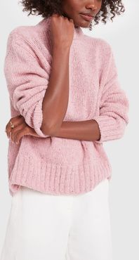 Tweed Knit Sweater in Pink, X-Small