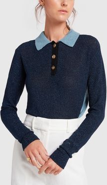 Collins Top in Blue, X-Small