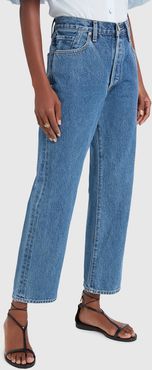 The Relaxed Straight Jeans in True Blue, Size 24