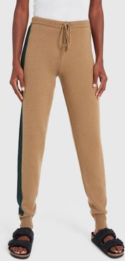 Tic Toc Pants in Camel/Green, Small