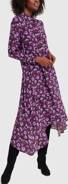 Campden Dress in Espresso/Violet Primrose, Size 0