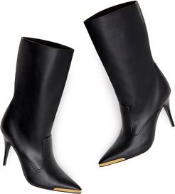 Pointy Heel Boots in Black, Size IT 36