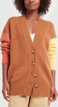 Murphy Cardigan in Yellow + Brown Mix, X-Small