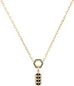 Tsavorite Foundation Necklace in Yellow Gold/Tsvaorite/Black