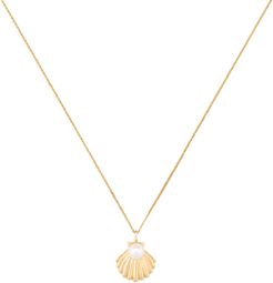 Lido Shell Pendant Necklace in Yellow Gold/Pearl