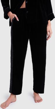 Marina Velvet Pants in Black, X-Small