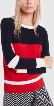 Chaos Sweater in Navy/Red/White, Small