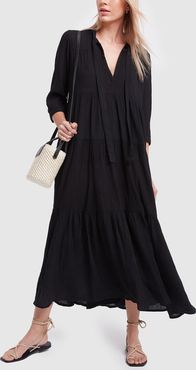Long Giselle Dress in Black, X-Small