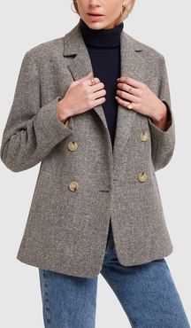 Pebble Texture Wool Jacket - X-Small