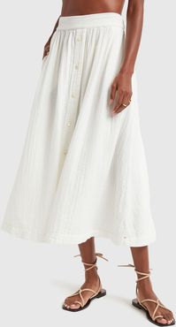 Teagan Skirt in White Wash, X-Small
