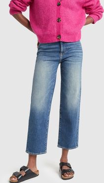 London Straight Leg Jeans in Campfire Blues, Size 24