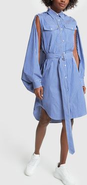 Trench Shirt Dress in Cobalt, Size UK 6