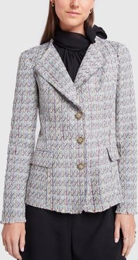 Portman Tweed Jacket in Med Grey, Size 2