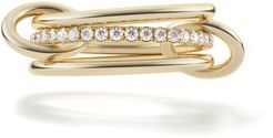 Sonny Yellow-Gold Ring in Yellow Gold/White Diamonds, Size 6.5