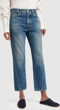 Loverboy High-Rise Twist-Seam Jeans in Smitten, Size 24