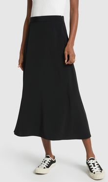 Bias Skirt in Black, X-Small
