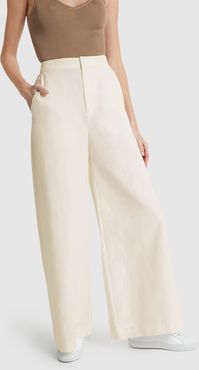 Wide-Leg Pants in White, X-Small
