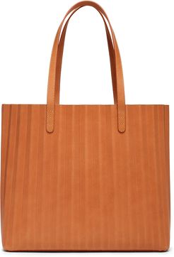 Pleated Tote Bag in Cammello/Rosa
