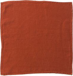 Simple Linen Napkin, Set Of 4 in Rust