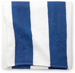 Blue-And-White-Striped Tablecloth in Blue/White