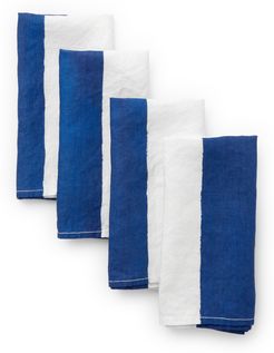 Blue-And-White-Striped Napkin in Blue/White