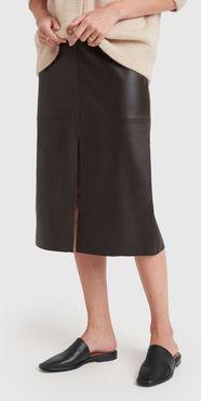 Front-Slit Skirt in Brown, X-Small