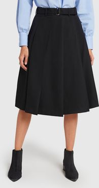 Kendall Pleated Skirt in Black, X-Small