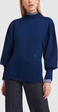 Button-Back Jumper in Navy, X-Small