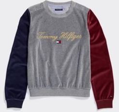 Adaptive Velour Signature Sweatshirt Grey Heather/ Multi - S