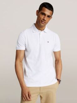 Slim Fit Essential Solid Stretch Polo Bright White - XS