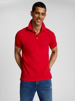 Slim Fit Essential Solid Stretch Polo Apple Red - L