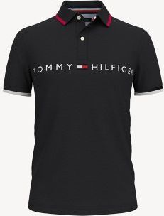 Slim Fit Essential Logo Polo Deep Knit Black - M