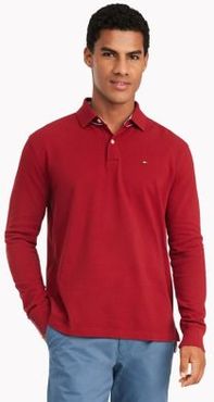 Classic Fit Essential Long-Sleeve Polo Apple Red - XS