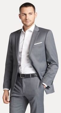 Regular Fit Essential Grey Blazer Grey Solid - 44R