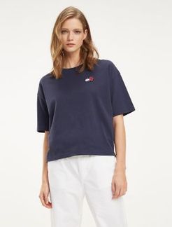 Recycled Tommy Badge T-Shirt Navy - XS