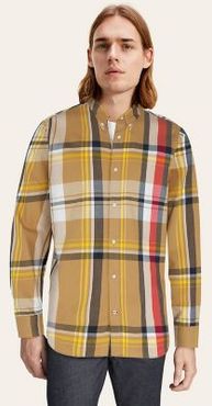 Warm Regular Fit Plaid Shirt Classic Camel / Ivory / Multi - S